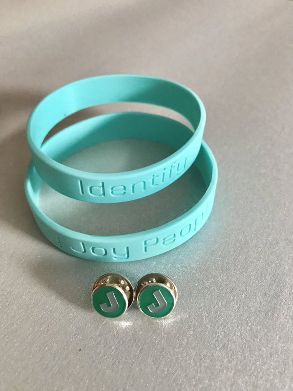 Identify Joy People - Couple Package with 2 Bracelets/2 Pins